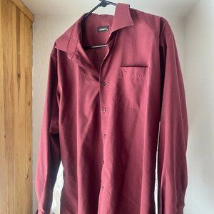 Mens Dress Shirt - Burgundy